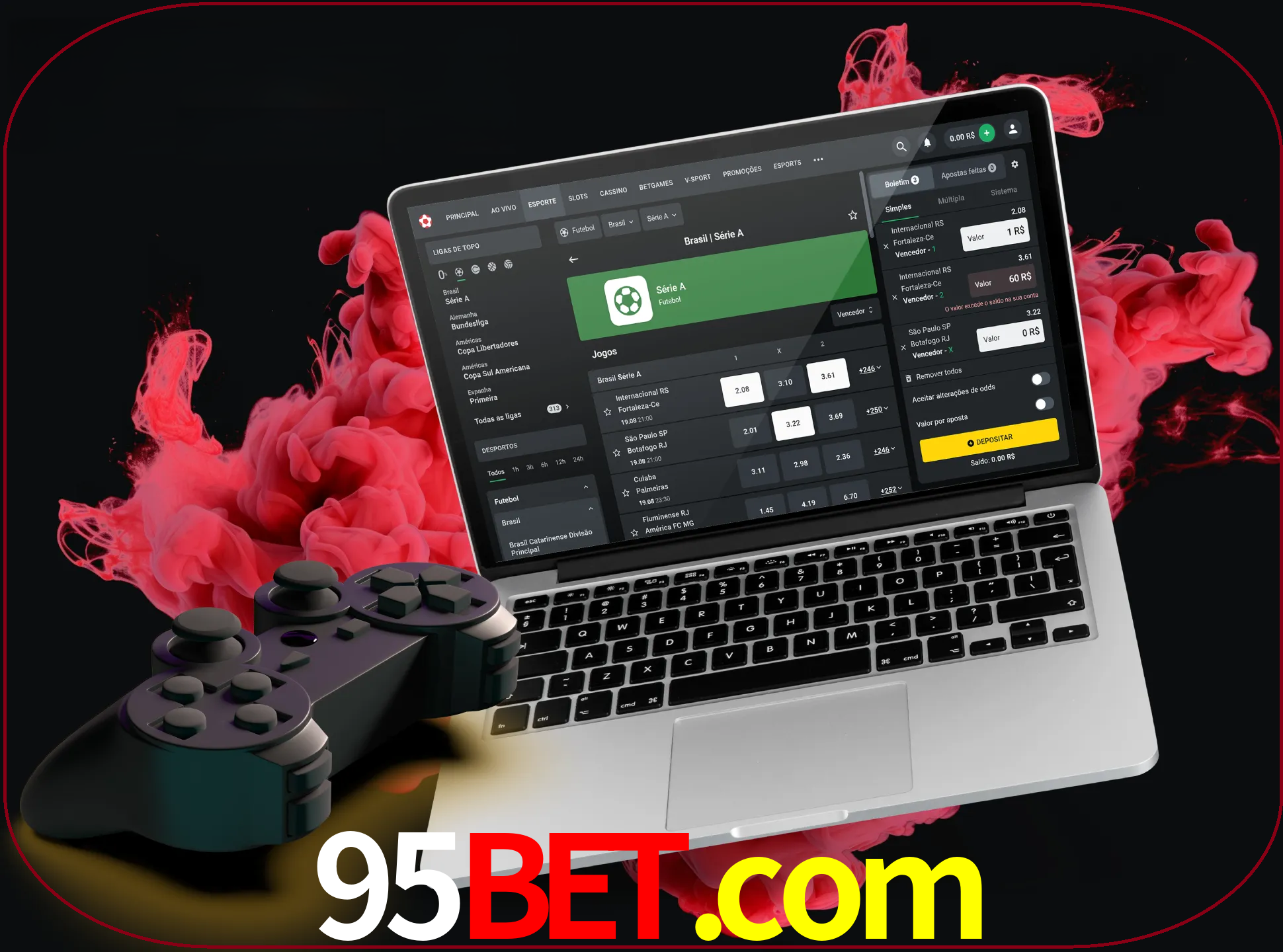 Visite a secção especial de jogos de vídeo em 95bet para descobrir em que jogos pode apostar e ganhar muito dinheiro.