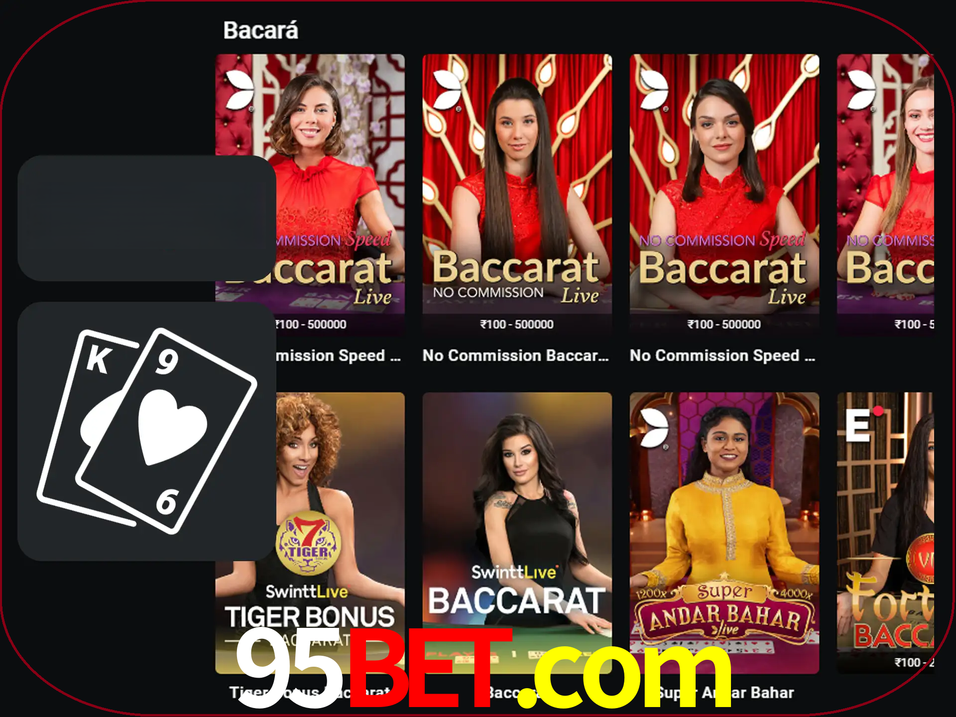 Ganhe muito dinheiro jogando jogos de bacará.